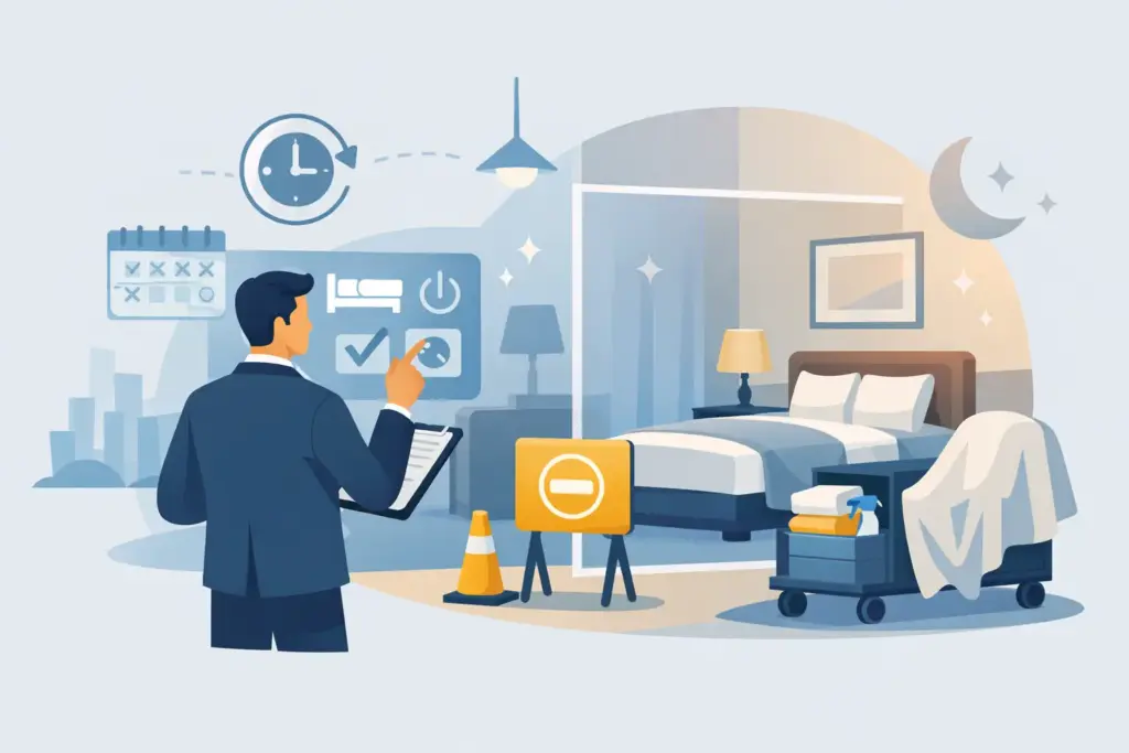 Hoe verlaag je kamers uit dienst in je hotel?