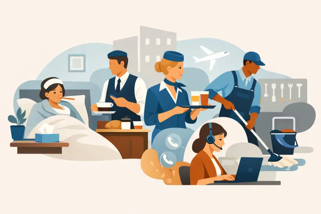 Hotelpersoneel bij ziekteverzuim inzetten