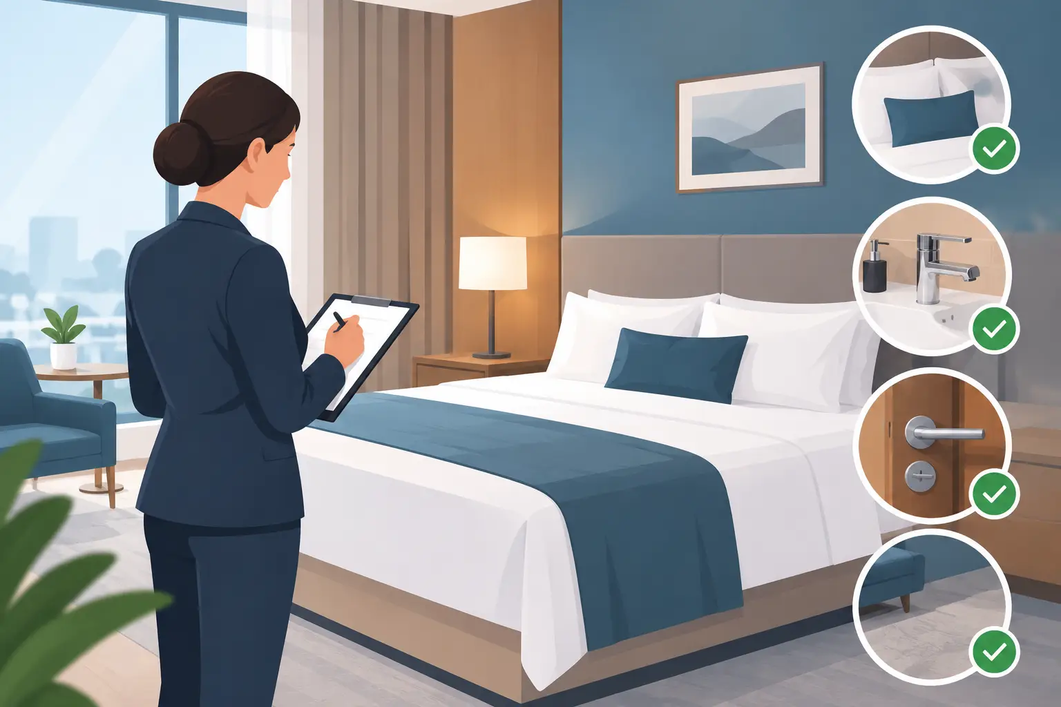 Kamerinspectie hotel voor vaste kwaliteit