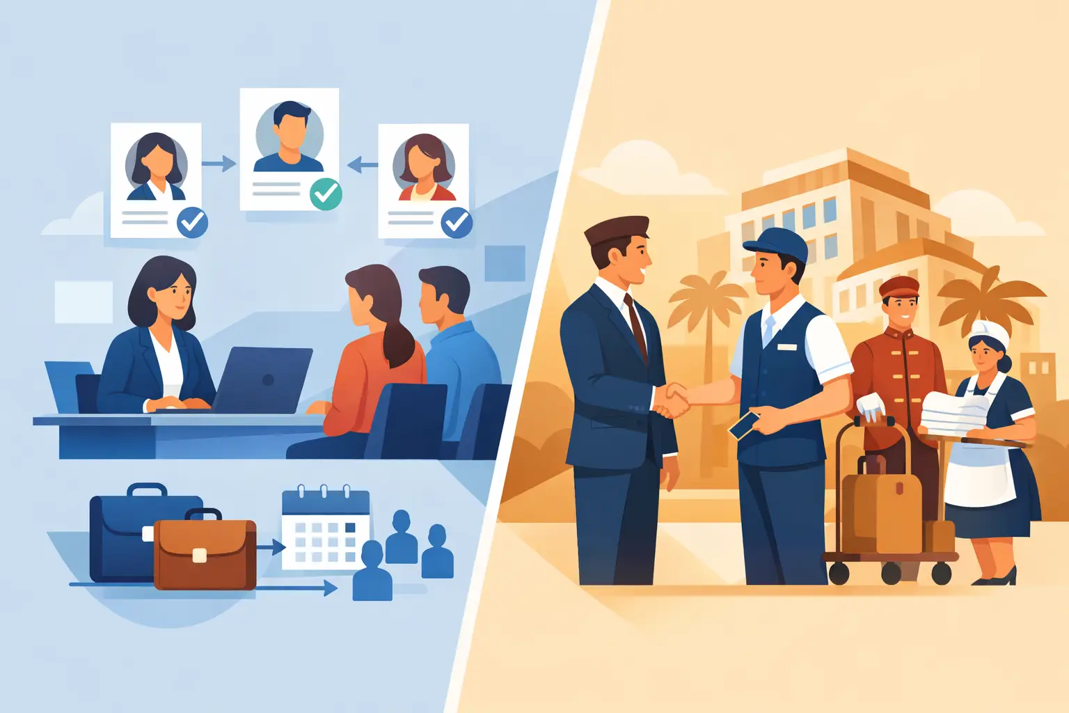 Uitzendbureau versus detachering hotel